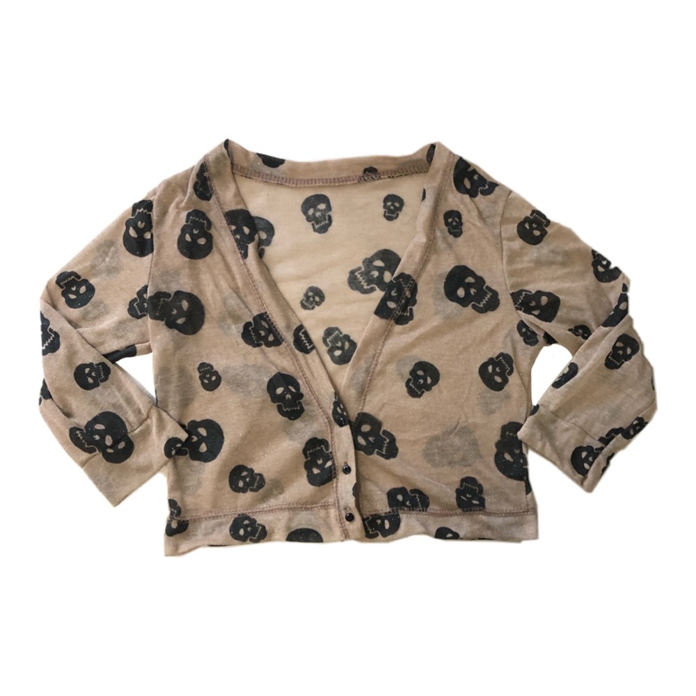 Skull Print Cardigan
